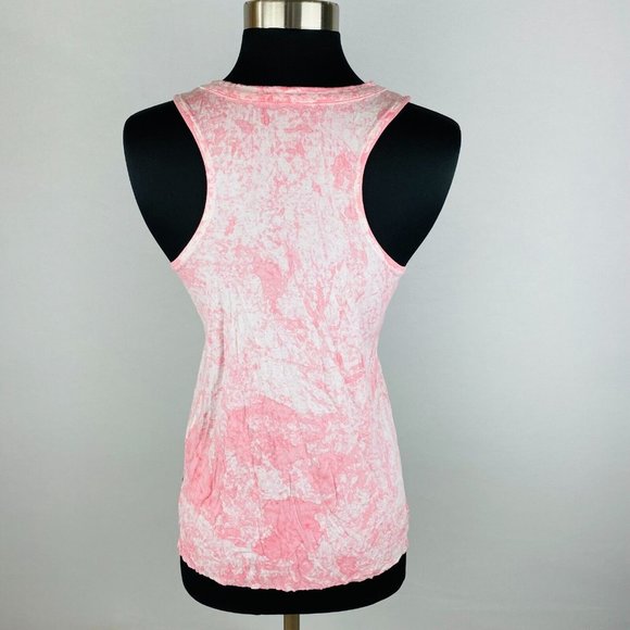 American Eagle Womens XS Sleeveless Boho Pink Splatter Print Strappy V-Neck Top - Picture 5 of 6